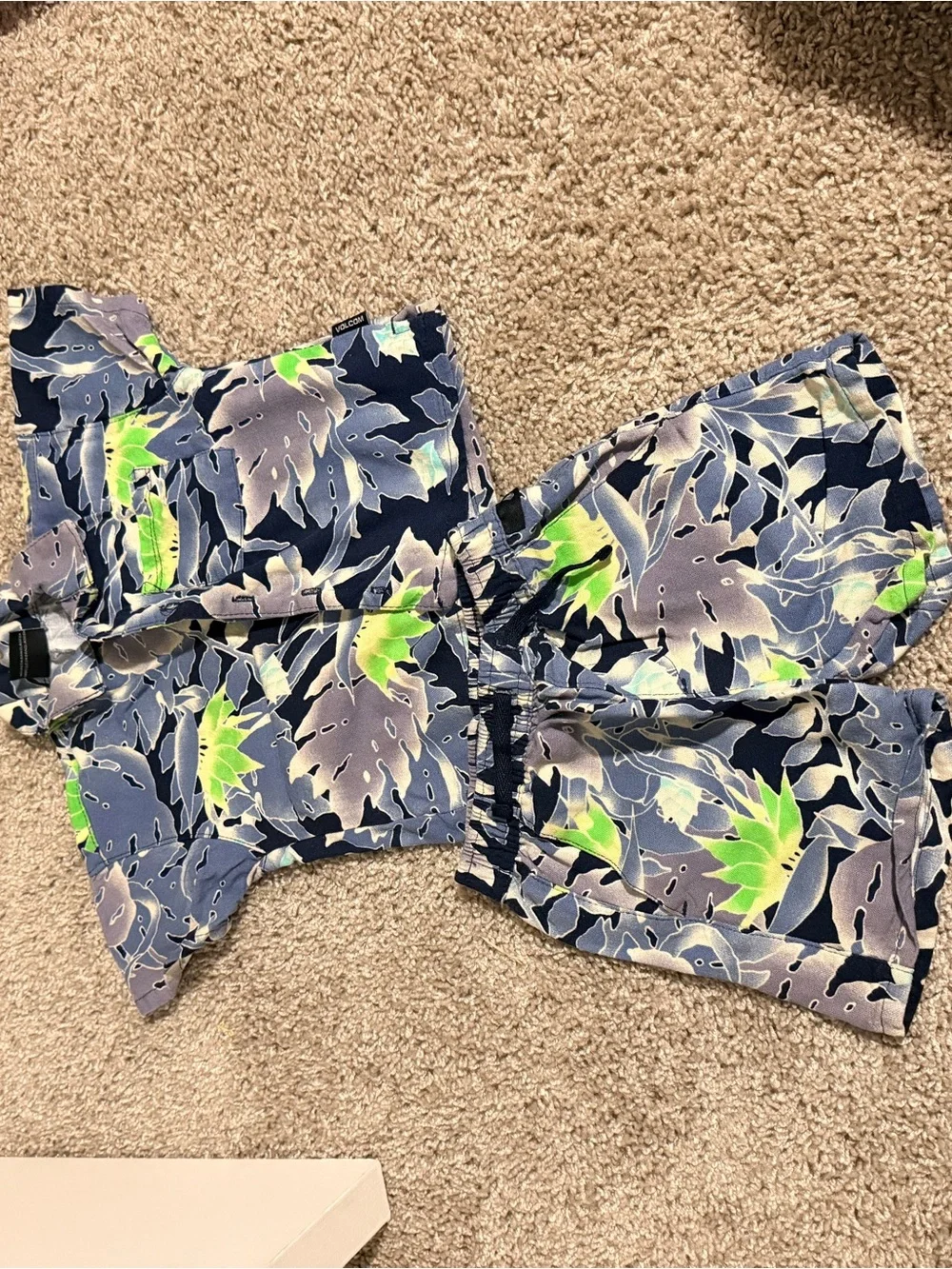 Volcom Kids Tropical Floral Matching Sets in Navy, Orange, Lime, Purple